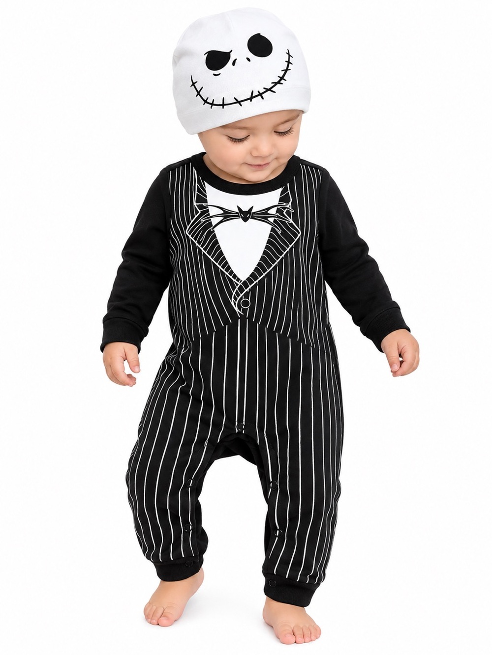 Disney Jack Skellington Baby Romper & Hat 6-9M NWT